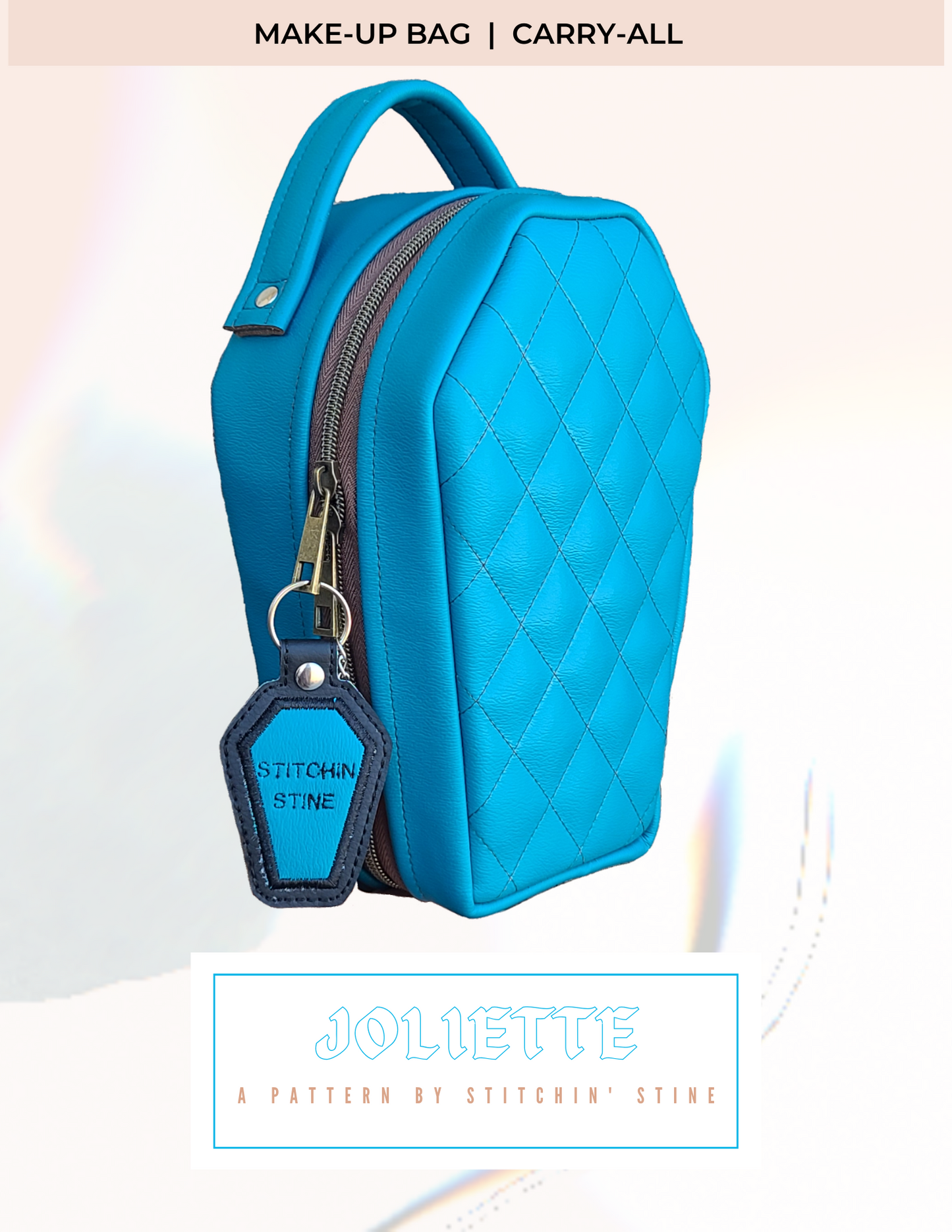 Joliette- Coffin Shaped Carry-All Bag/Makeup Case (DIGITAL FILE)
